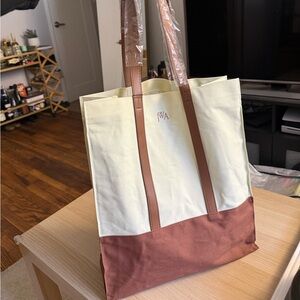 JW ANDERSON x UNIQLO Cream and Brown Tote Bag